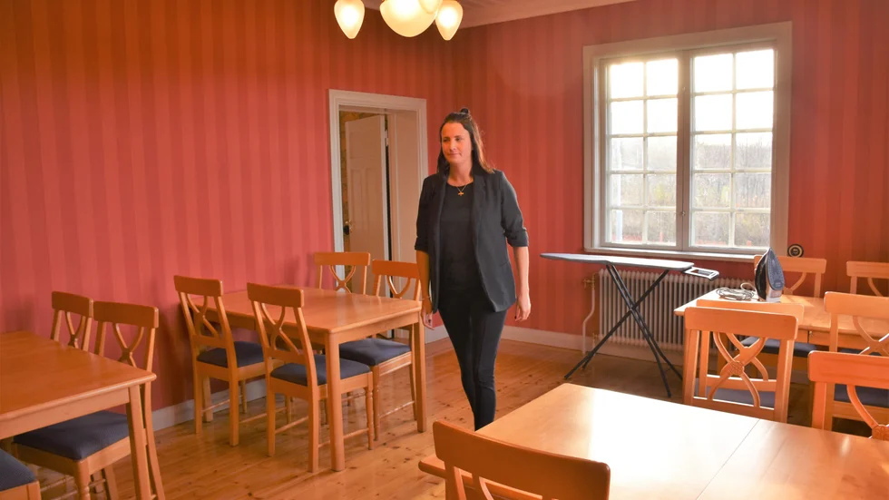 Sofie Törmä, delägare i Spis, i en av salarna som ska ingå i caféet.