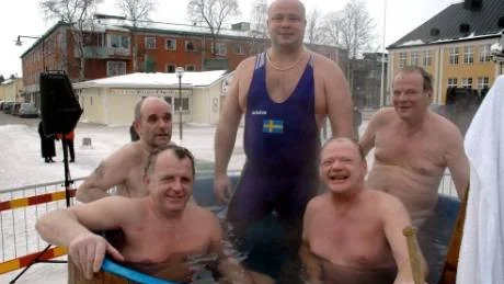 SOPPGÄNG. Bengt-Olov Innala, Tapio Salo, Thomas Johansson, Lennart Lindfors och Svante Spolander trivdes i "köttgrytan".