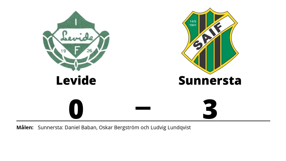 Levide IF förlorade mot Sunnersta AIF
