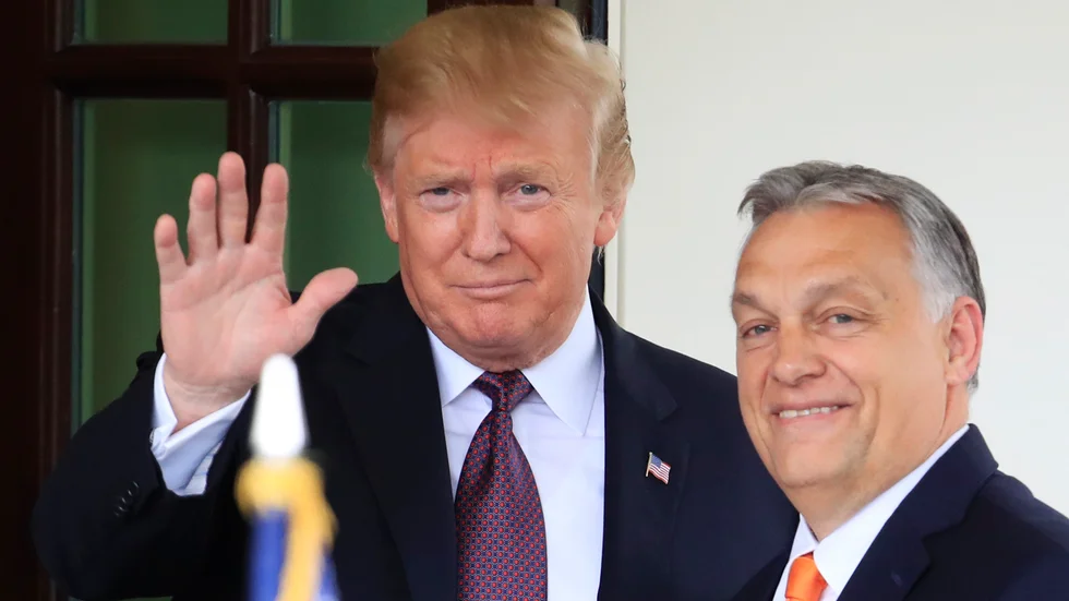 Ungerns premiärminister Viktor Orbán tillsammans med USA:s dåvarande president Donald Trump i Washington 2019. Arkivfoto.