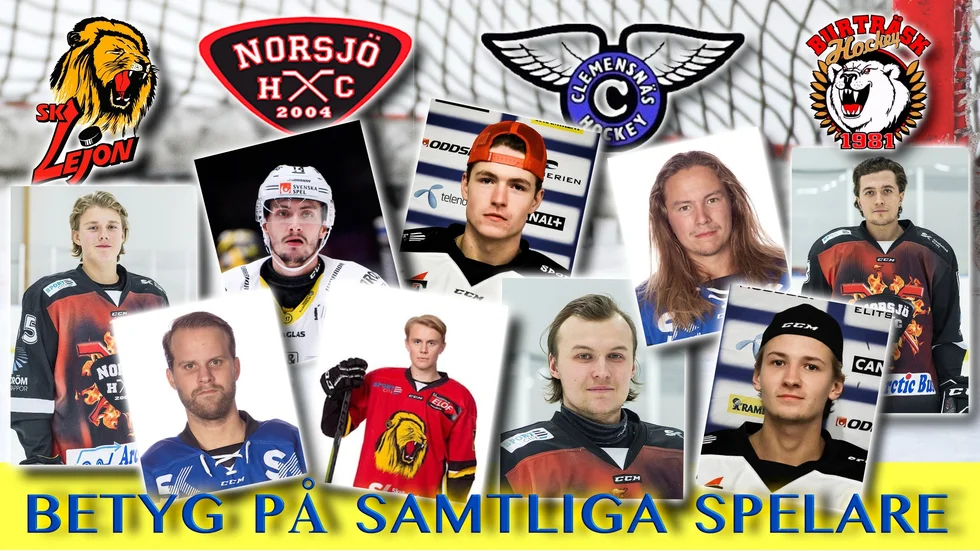 Norran har satt betyg på samtliga spelare i alla fyra lokala lagen i hockeytvåan säsongen 2022/23.