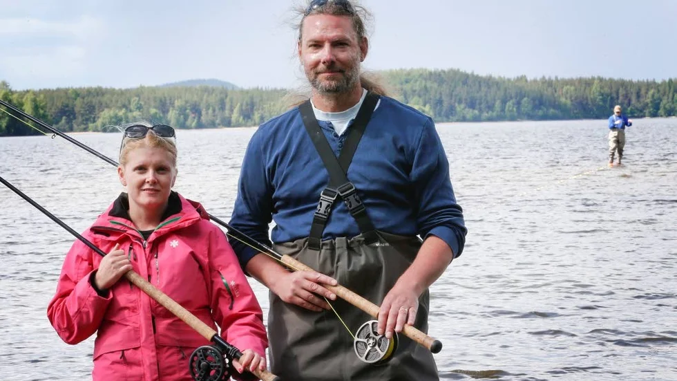 SILVER. Anna-Karin Viklund och Ulrik Röijezon, Piteå Sportfiskeklubb, tog var sitt V;M-silver. (arkivbild)