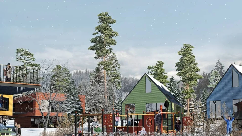 Repisvaara gård i Gällivare enligt en skiss av Alma Arkitekter