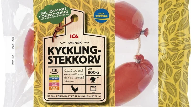 Återkallelsen gäller Ica kycklingstekkorv i 800-gramsförpackningar med bäst före-datum den 21 november.