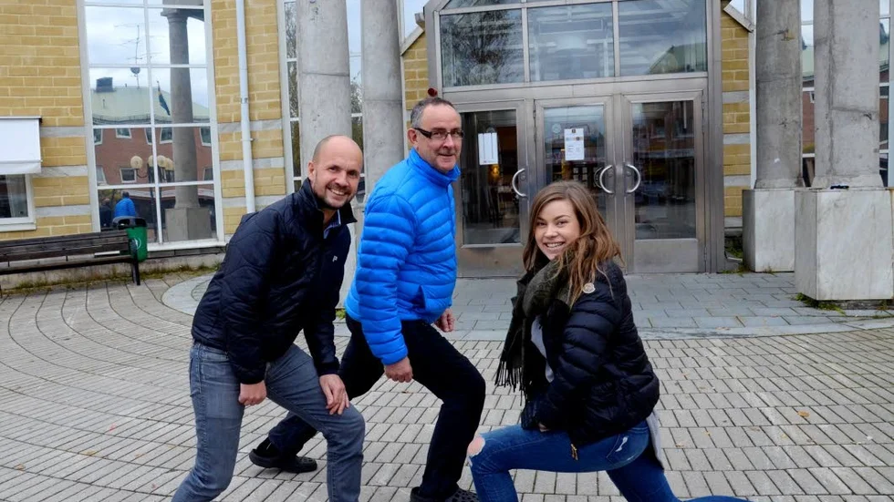 Hälsofokus. Informationschefen Reine Sundqvist och konferensvärdarna Håkan Nyman och Nathalie Andersson-Sandberg hoppas att många lockas till må bra-dagens föreläsningar på Folkets hus.