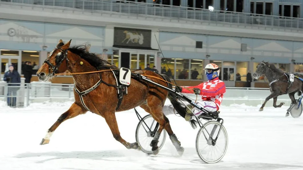 Favoritvinst. La Fille var mest spelad och det visade sig vara ett bra drag då ekipaget var först över mållinjen efter ett tufft lopp.