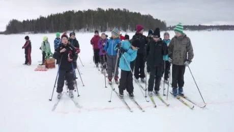 REDO. Alla var redo inför startskottet inför årets Vasalopp på Norrskenets friskola.