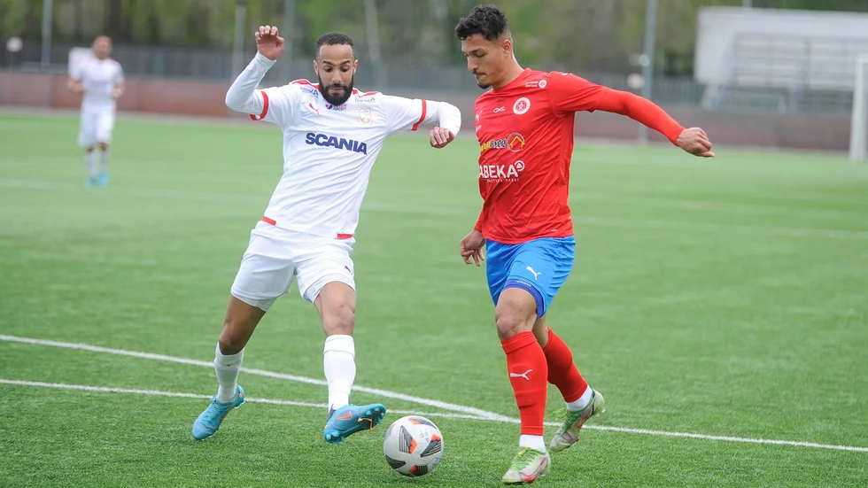 Mannan Khalil gjorde de två första målen i segermatchen mot Sleipner.