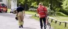 Cyklist körde ner i strömmen