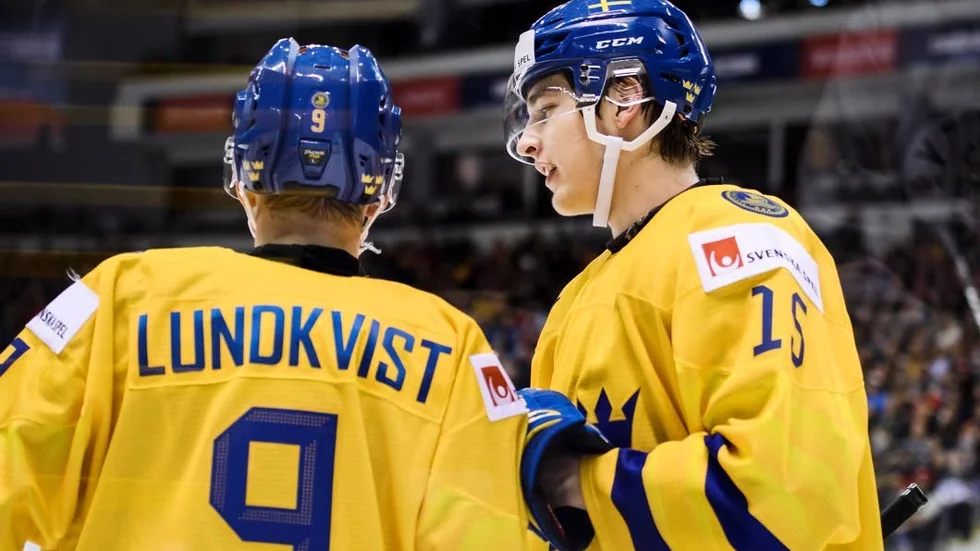 Sveriges Nils Lundkvist och Oskar Bäck.