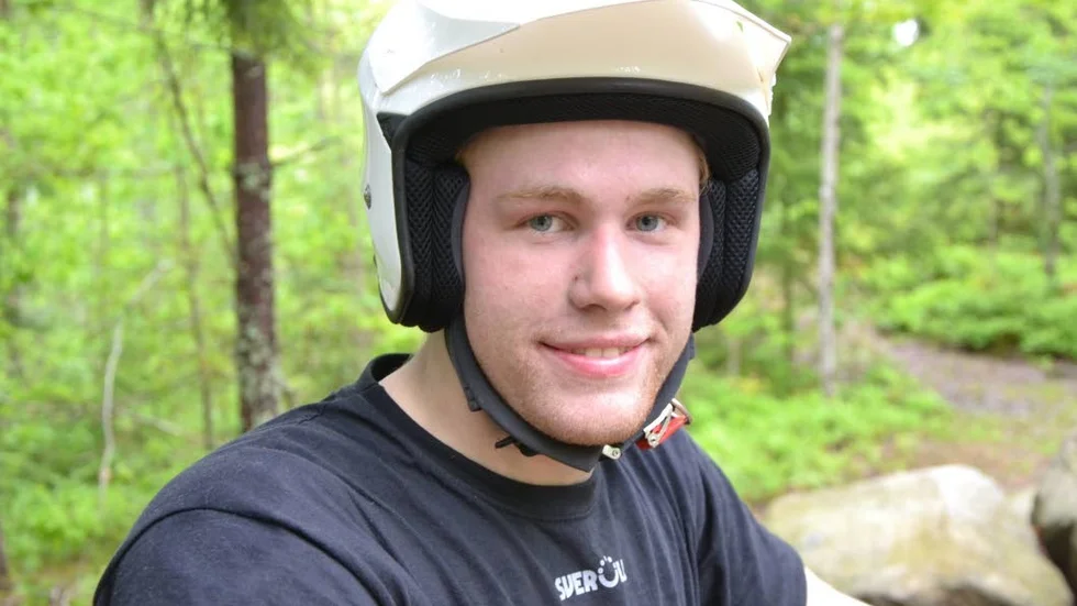 Martin Lagergren var en hårsmån från finalen i SM i X-trial.