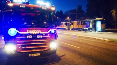 Räddningstjänsten var tvåa på platsen.