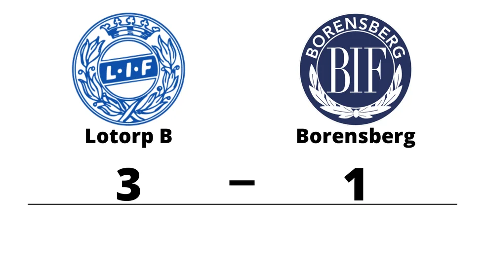 Lotorps IF B vann mot Borensbergs IF FK