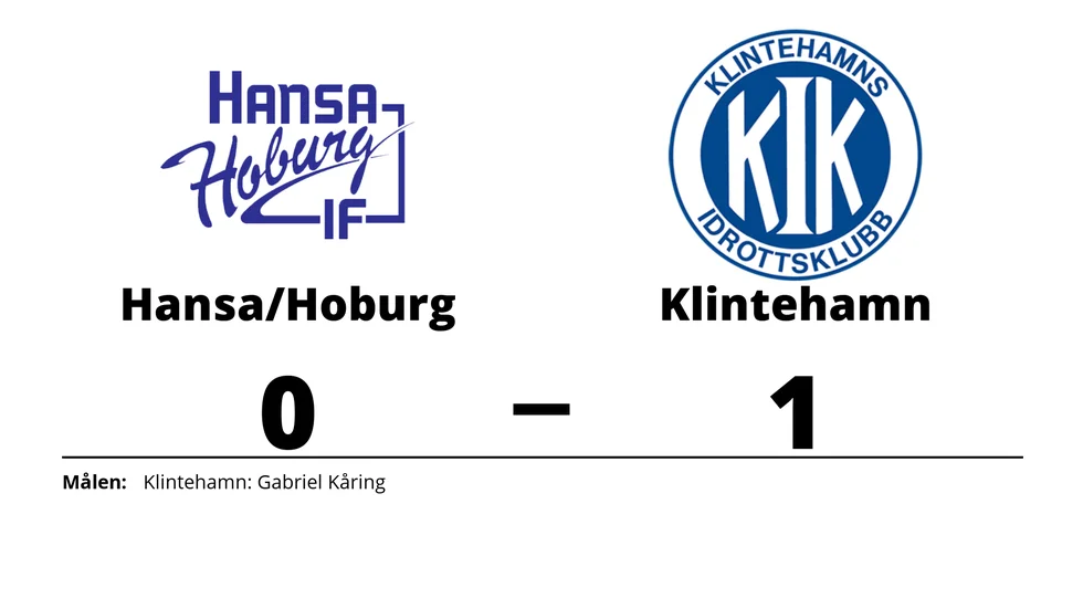 IF Hansa-Hoburg förlorade mot Klintehamns IK