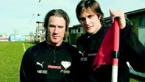Vänsterbacken Fredrik "Lillen" Åström och anfallaren Daniel Åkervall har varit två av Sylvias bästa spelare den här säsongen. Flera klubbar har nu börjat visa intresse för de båda spelarna. Foto: Jan Forsby