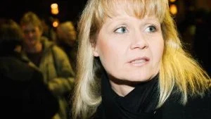 Eva Andersson talade om miljöpolitiken när det var sossekongress i Stockholm där hon var med som ombud. 					           			                              Foto: Andreas Skogh/arkiv