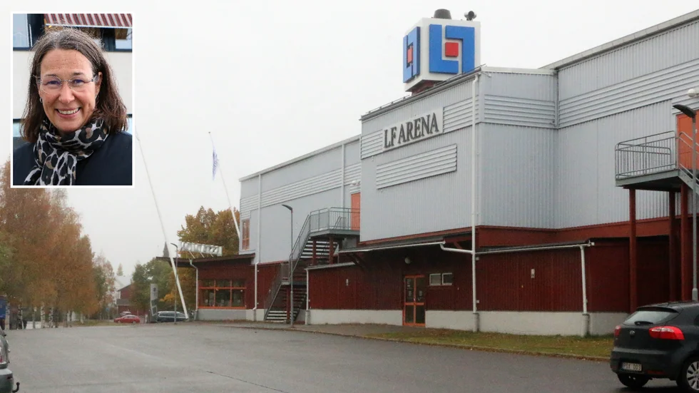 Drömmen om en ny ishall för ungdomar på LF Arena lever. I bästa fall den stå klar 2025. I november tas beslut om det är möjligt. Infälld bild: Jenny Axelsson, avdelningschef.