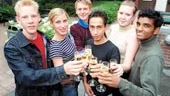 Stipendiaterna från vänster: Robin Ingbrant (judo), Mette Stenberg (konståkning), Erik Andersson (OK Denseln), Cliver Zardan (taekwondo), Malin Svedling (dans) och Niklas Mellgren (dans). 
FOTO: NICLAS SANDBERG