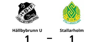 1-1 mellan Hällbybrunn U och Stallarholm i division 7 Södermanland norra herr