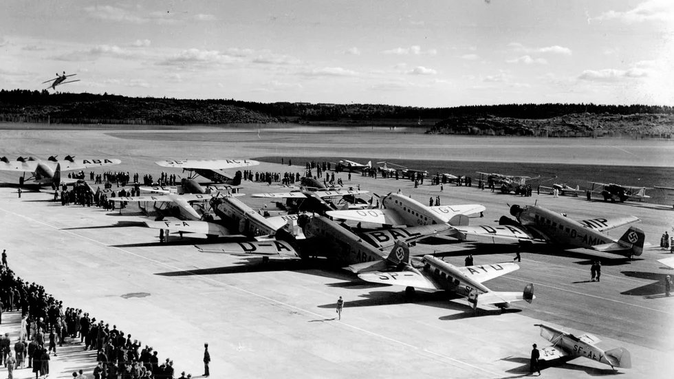 Invigningen av Bromma flygplats 1936.