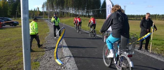 Cykelbanan invigdes på bilfria dagen