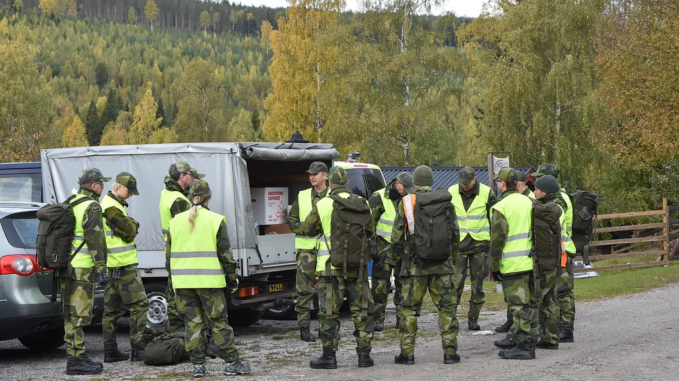 Hemvärnsmän ur insatsstyrkan kallades in för att söka efter Francis. 