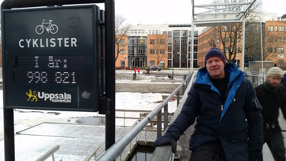 När UNT träffade på Ove Aronsson under  lördagseftermiddagen närmade sig räkneverket 999 000 cyklister för 2019.