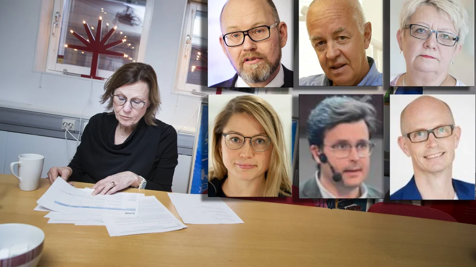 Chefscirkus inom Region Norrbotten. "Stor förbättringspotential i att slå samman verksamhetsområden", säger regiondirektör Anna-Stina Nordmark Nilsson. På bilden: Jonas Thörnqvist, före detta biträdande regiondirektör, Tomas Josefsson, avgående chef för folktandvården, Teija Joona, slutar på division service, Anna Rosendahl, fd kommunikationsdirektör, David Sundström, ex-näringslivschef, samt Magnus Persson, tidigare chef för länsteknik.   