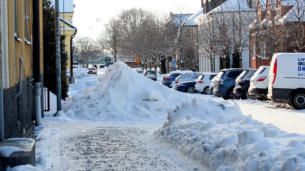 Så här mycket snö har det inte varit hittills i vinter.