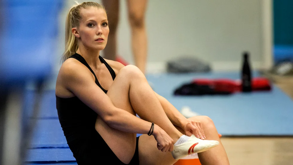 Lina Sjöberg är klar för en ny VM-final i dubbel mini-trampolin. 