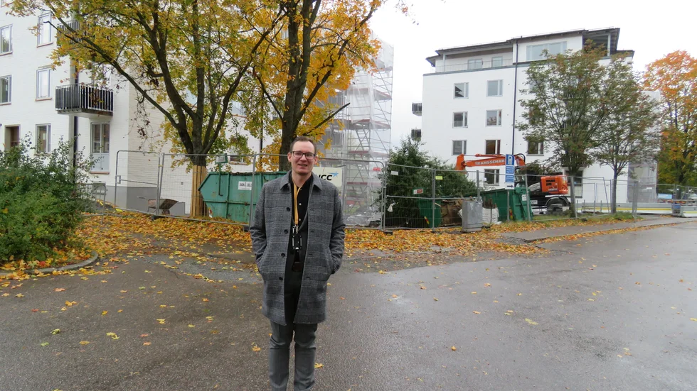 Först ut i omdaningen av studentbostadsområdet på Rackarberget var punkthusen. Om- och utbyggnaden av området beräknas vara klar 2025, säger Joakim Palestro, fastighetschef på Studentstaden.