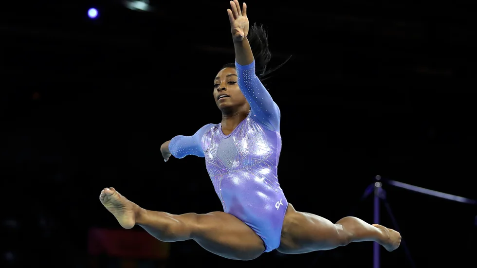 Simone Biles vill avsluta med ett OS till och förlänger karriären ett år. Arkivbild.