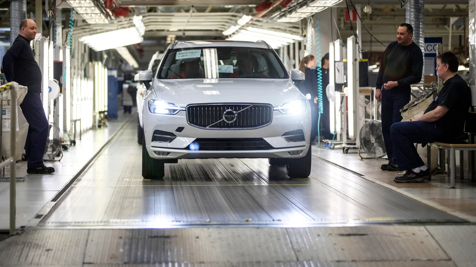 Produktionen står still just nu i Volvo Cars fabriker. Arkivbild.