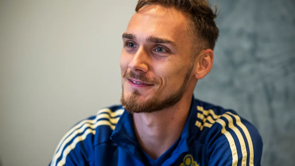 Linus Wahlqvist och hans Dynamo Dresden tog tre viktiga poäng i andra bundesliga. Arkivbild.