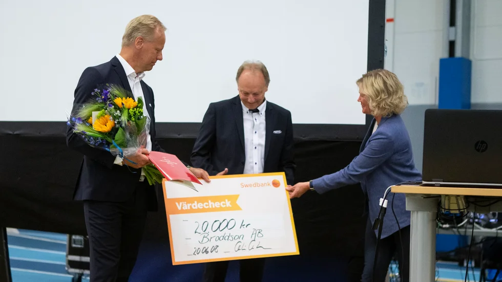 Årets Motalaförtetag 2020 blev Broddson AB. Mats Hofstam och Jimmy Sööder från företaget berättade att det var en ära att få ta emot priset.