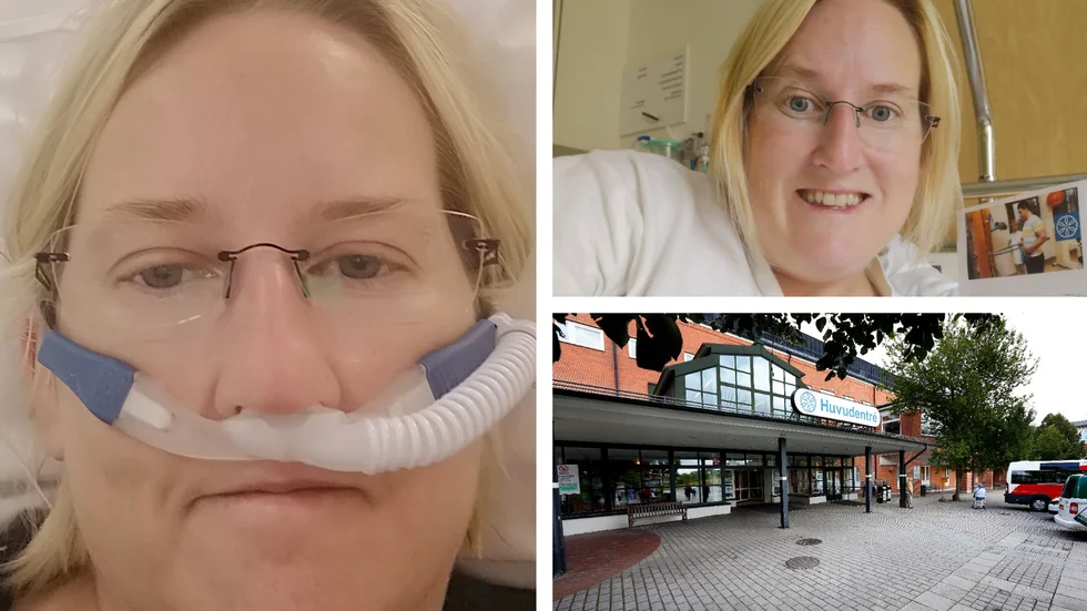 Annelie Lindgren blev svårt sjuk i covid-19, men är nu på bättringsvägen och blev under tisdagen utskriven från Vrinnevisjukhuset.