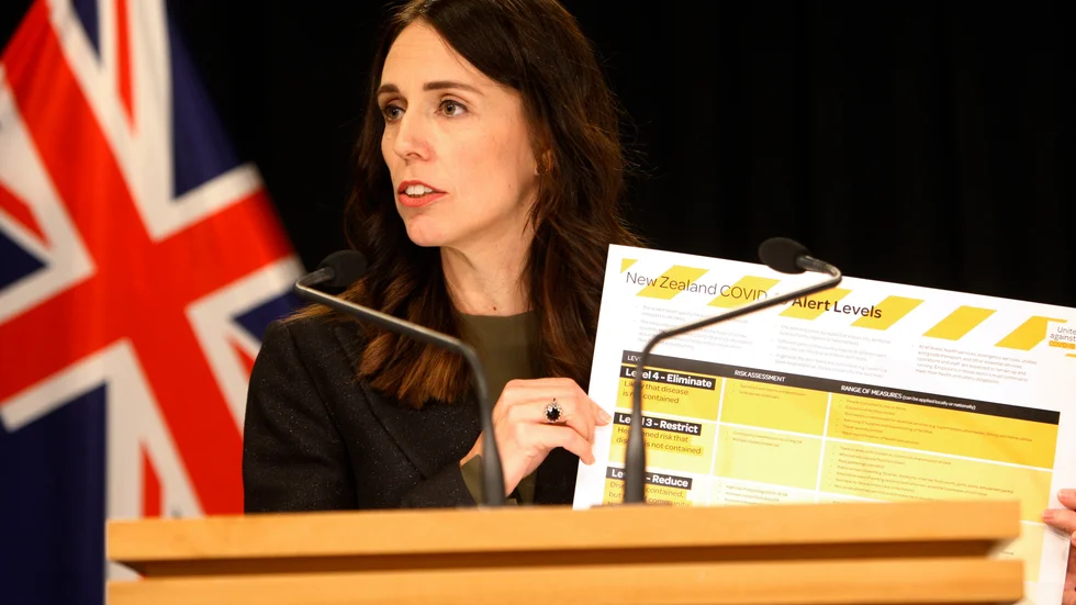 Nya Zeelands premiärminister Jacinda Adern.