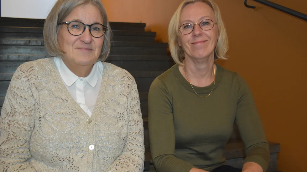 Skolkurator Karin Jönsson och skolsköterska Gunvor Nicander finns för eleverna även när undervisningen sker på annorlunda vis än vanligt.