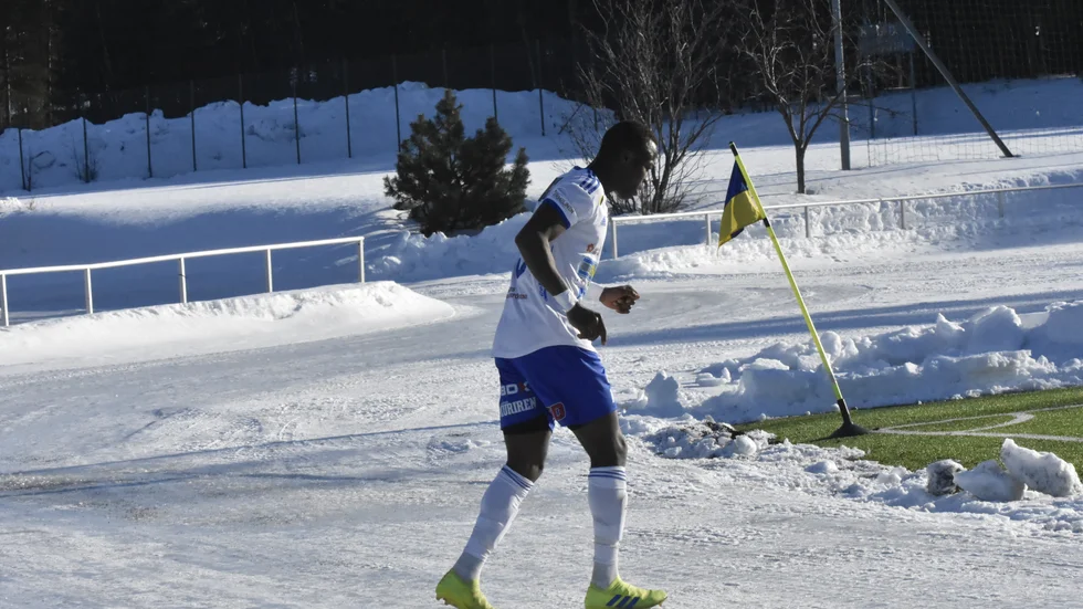 Yttern Patrick Kpozo gjorde sin första match på Nyabvallen.