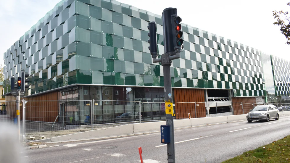 Parkeringshuset Renen, under byggtiden.