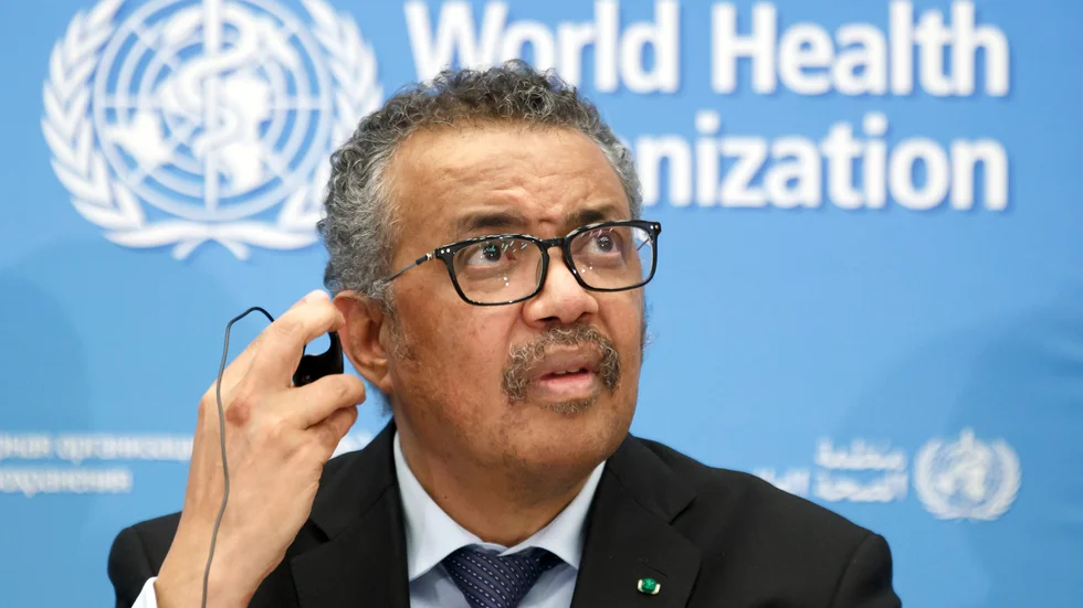 WHO-chefen Tedros Adhanom Ghebreyesus. Arkivbild.