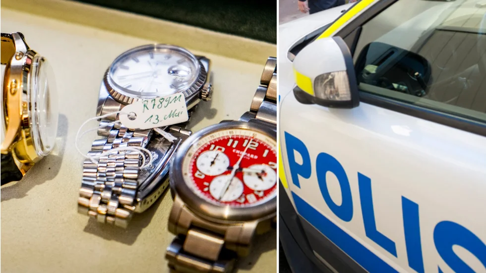 Under Operation rimfrost har polisen i Region mitt beslagtagit klockor värda 1,6 miljoner kronor från kriminella personer. Arkivbilder.