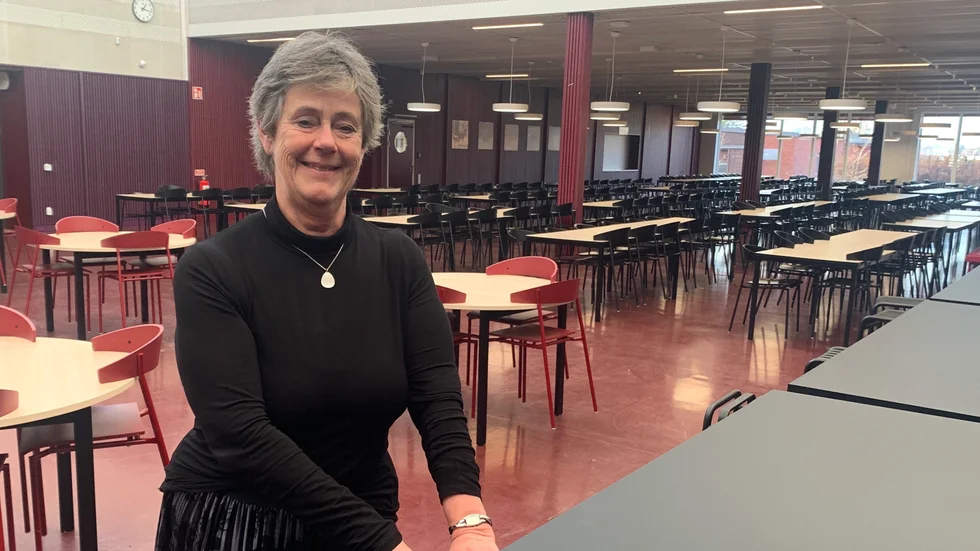Marianne Backrud-Hagberg, verksamhetschef för Måltidsservice, är nöjd med personalens insats att minska matsvinnet.