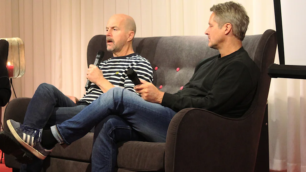 Mats Thorsman och Christer Larsson från föreningen Fastighetsägare i Västervik bjöd på en hel del nyheter under näringslivsfrukosten.