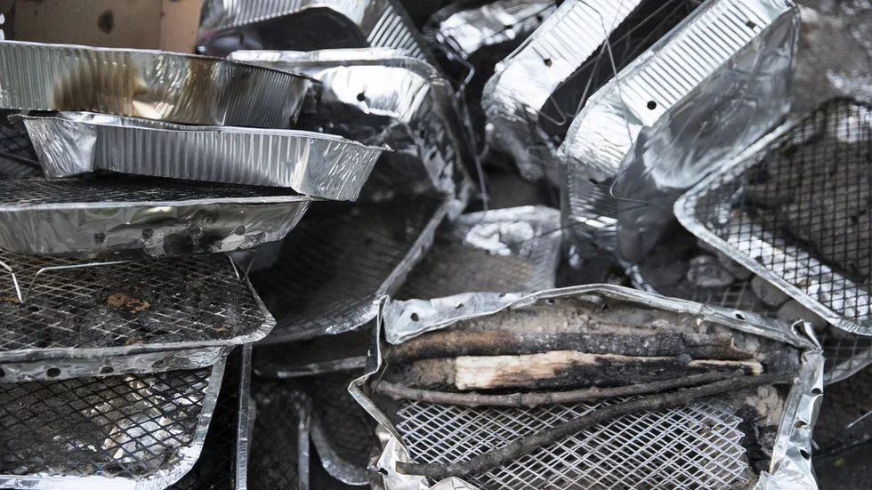 Röken från balkongen kom från en engångsgrill