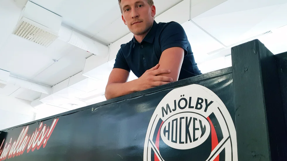 Marcus Schelin gjorde två mål för Mjölby HC mot Nässjö.