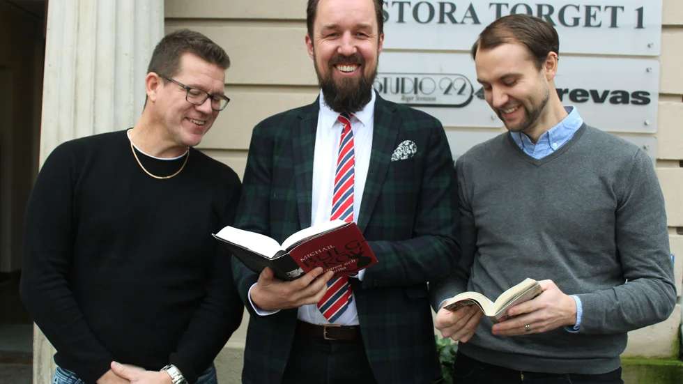 Jyrki Niskala, Erik Svansbo och Victor Bergström Lovnér tycker att fler ingenjörer borde läsa skönlitteratur.