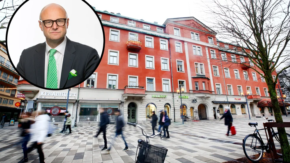 "Fastigheten är en premiumfastighet i bästa centrumläge på Fristadstorget i Eskilstuna", säger David Dahlgren, vd på Gladsheim Fastigheter.