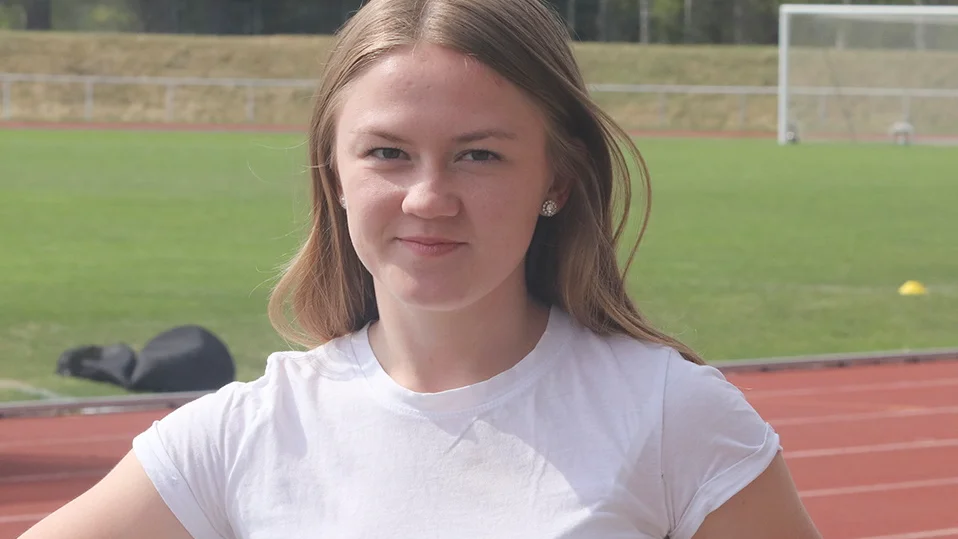I första träningsmatchen med Linköping spelade Ebba Sjögren forward bredvid landslagsstjärnan Stina Blackstenius.