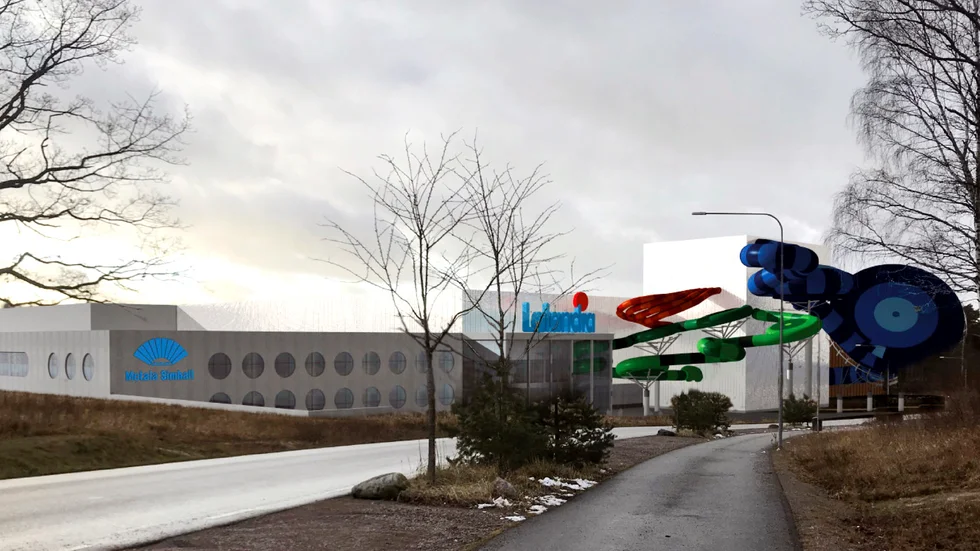 Lalandias planerade huvudanläggning i Furulid i Varamon. Nu lockar etableringen ytterligare ett stort turistföretag till Motala.
